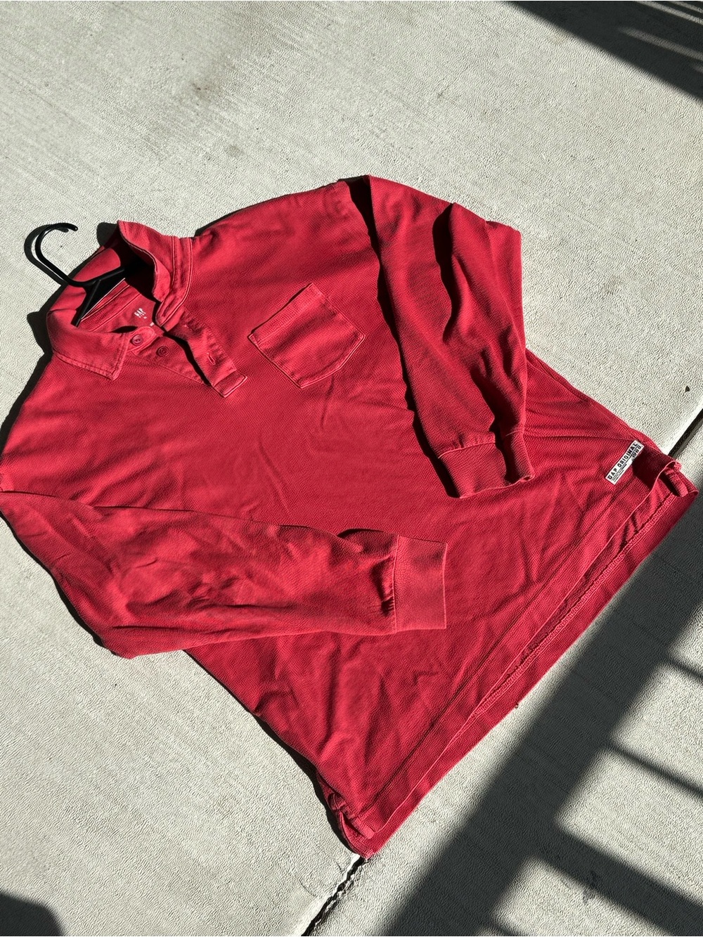GAP Red Button-Up Polo Sweater